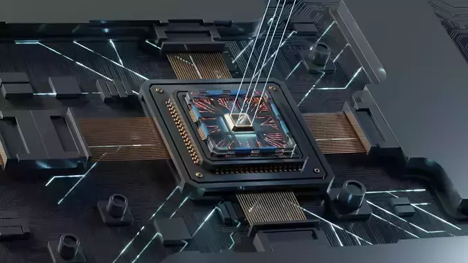 Circuit Board Animation Highpoly 3D model
