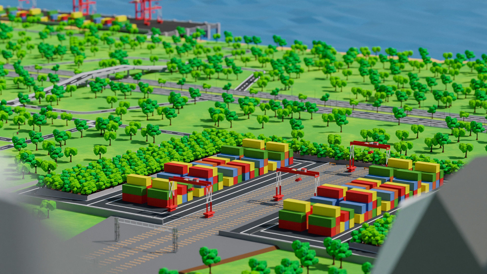 Low Poly city Asset pack Low-poly 3D model_14