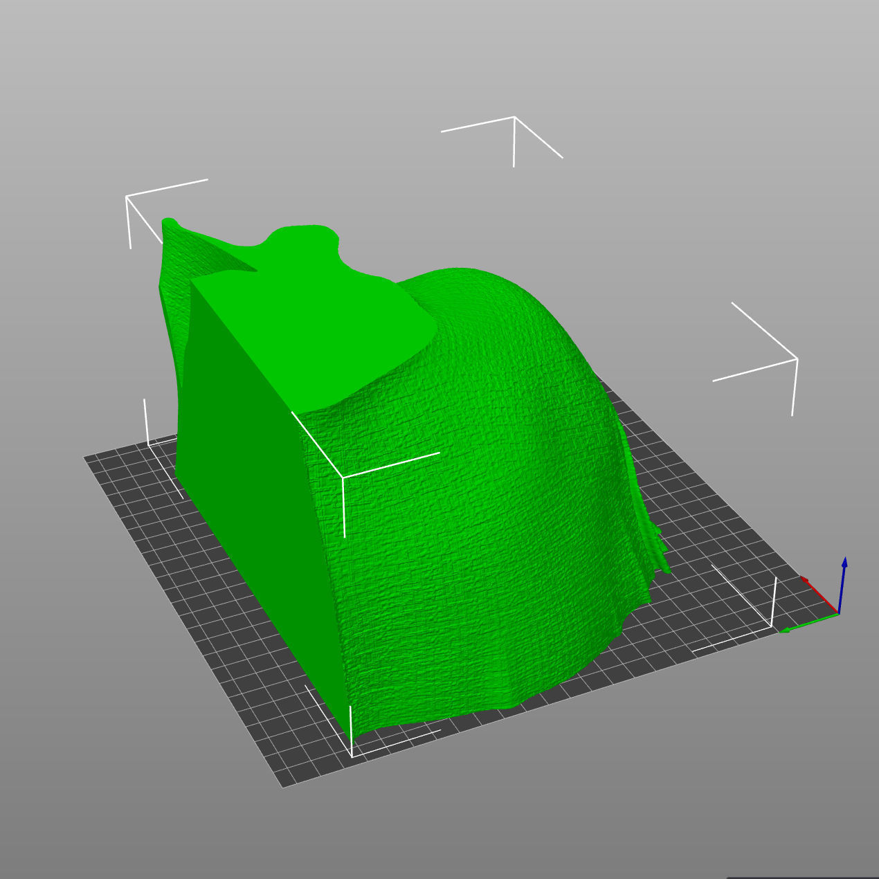 Cape-Skull Bust 3D print model_4