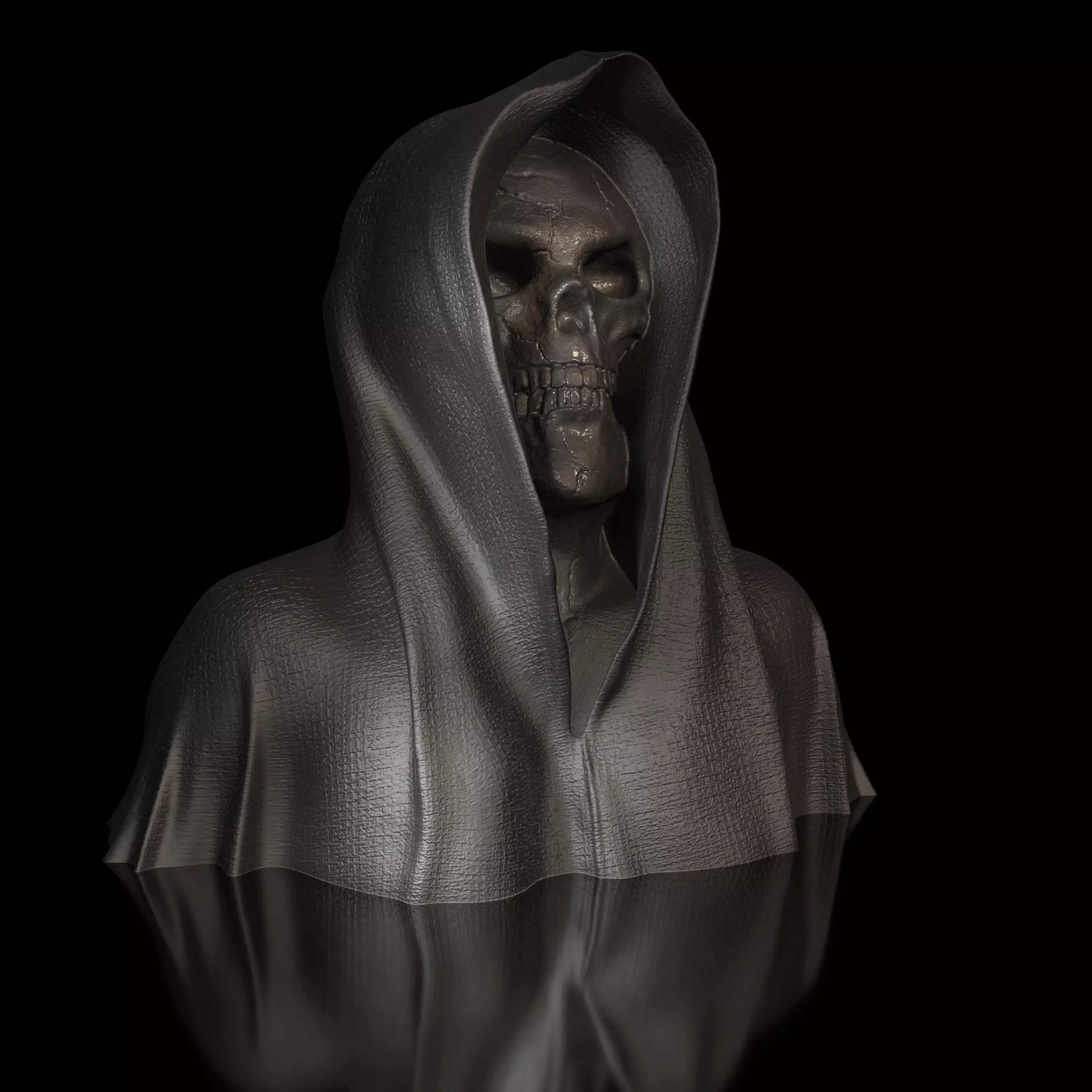 Cape-Skull Bust 3D print model_0