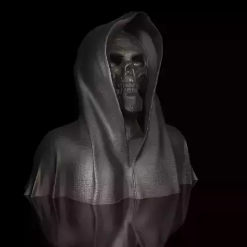 Cape-Skull Bust 3D print model