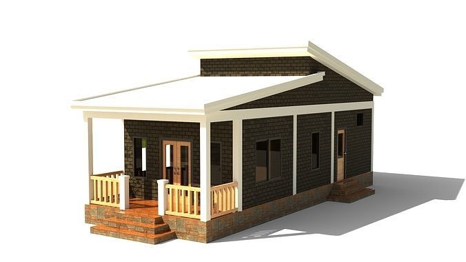 Modern House Low-poly 3D model