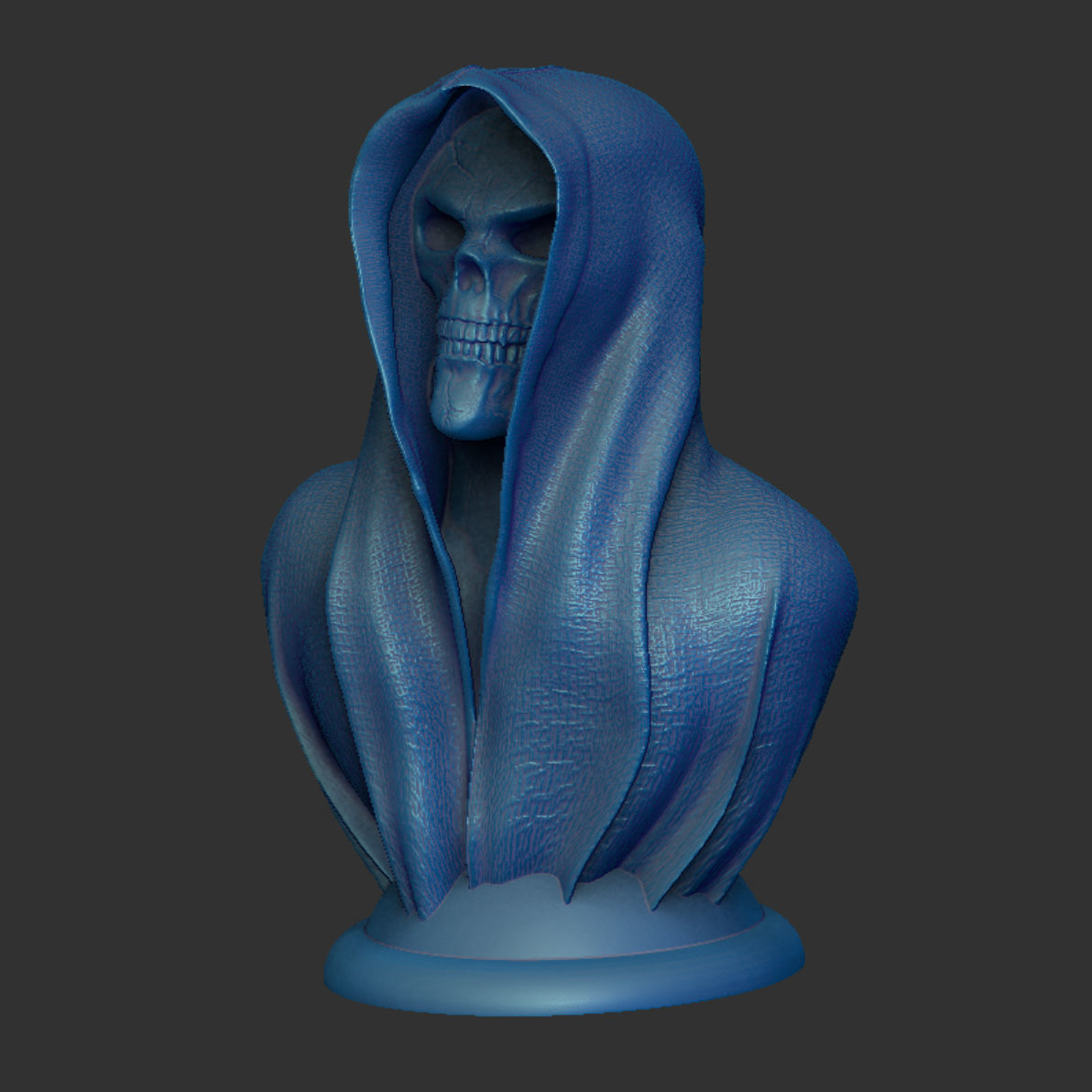 Cape-Skull Bust II in 2 Variants 3D print model_7