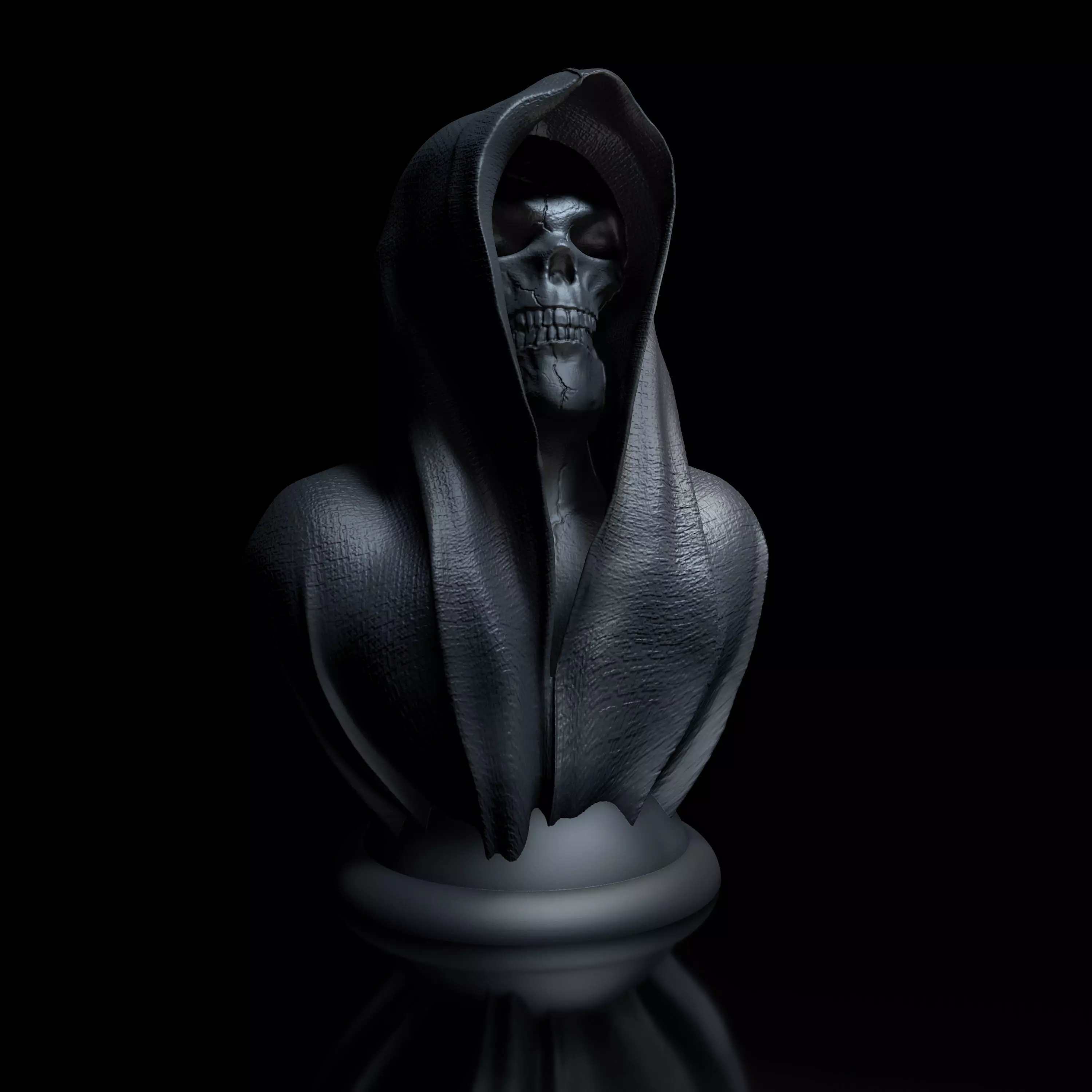 Cape-Skull Bust II in 2 Variants 3D print model_0