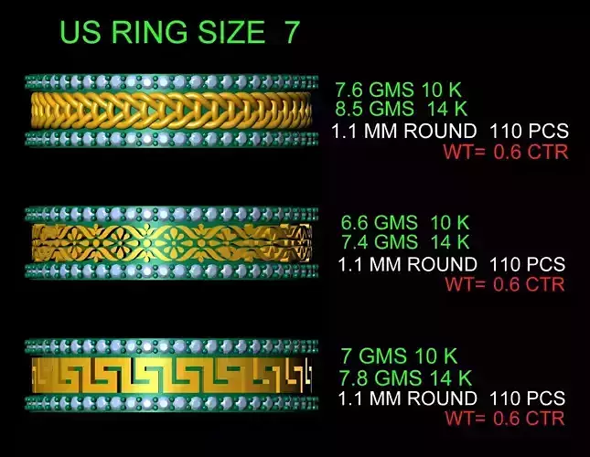 BAND RING  RING SIZE  7 US  