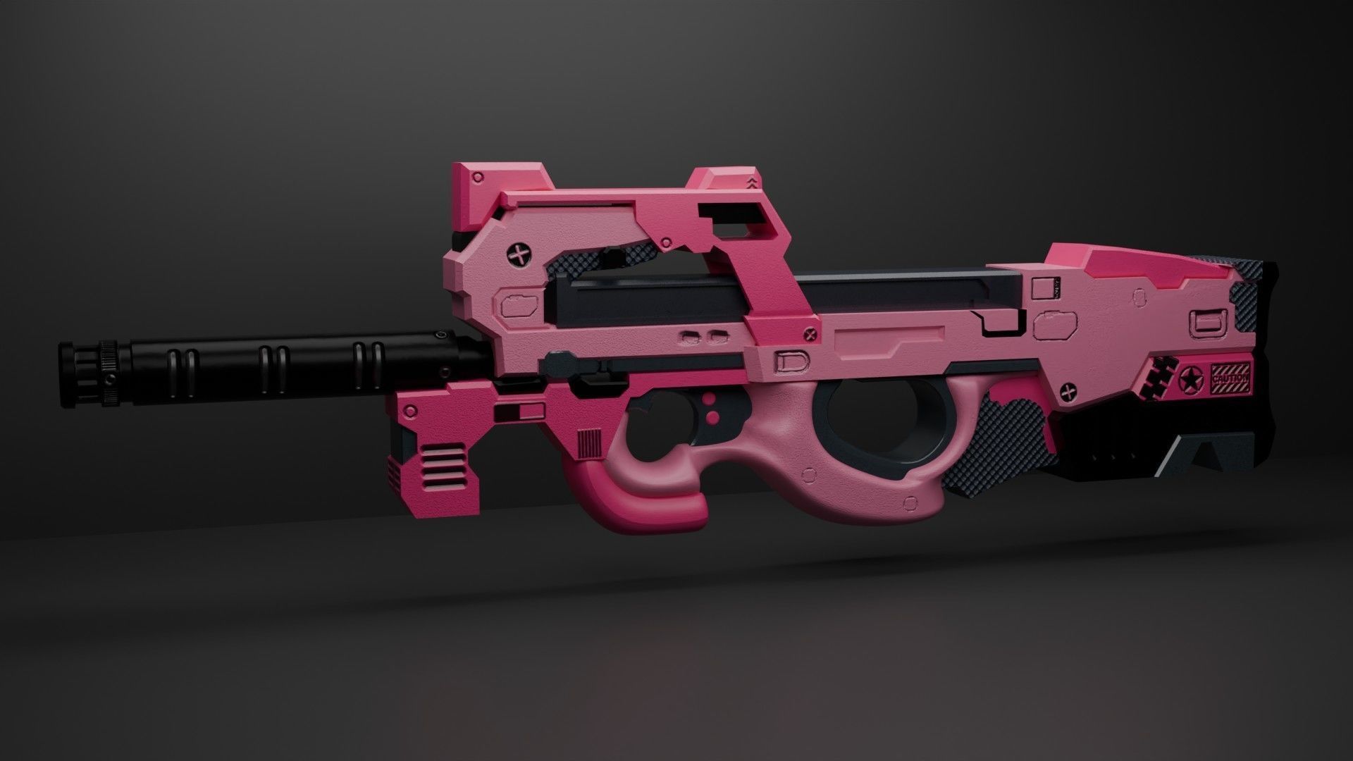 P90 gun collection 3D model_5