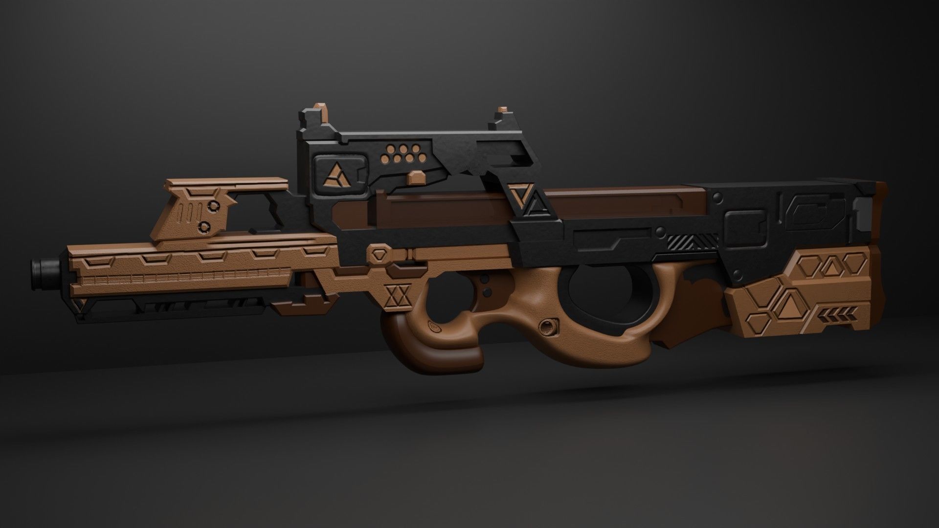 P90 gun collection 3D model_3