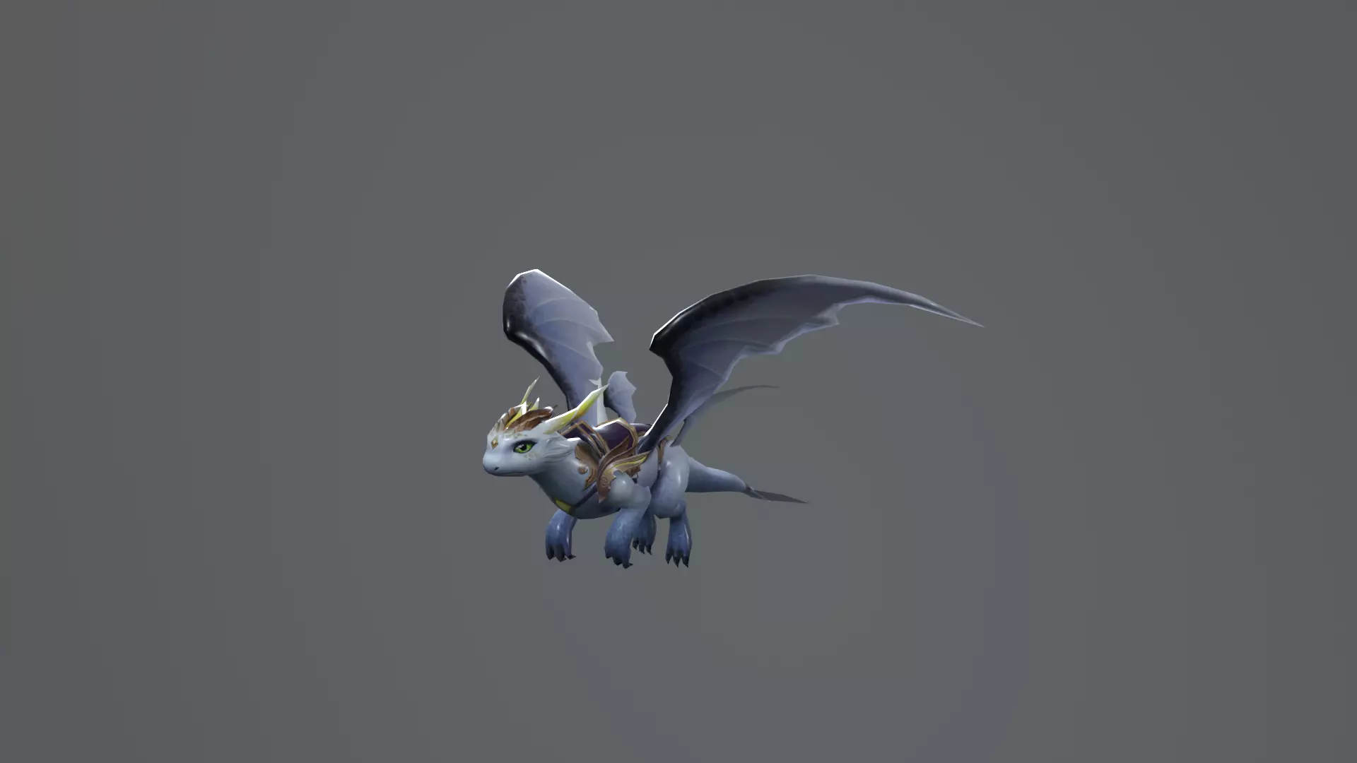 Baby Dragon Train Low-poly 3D model_0