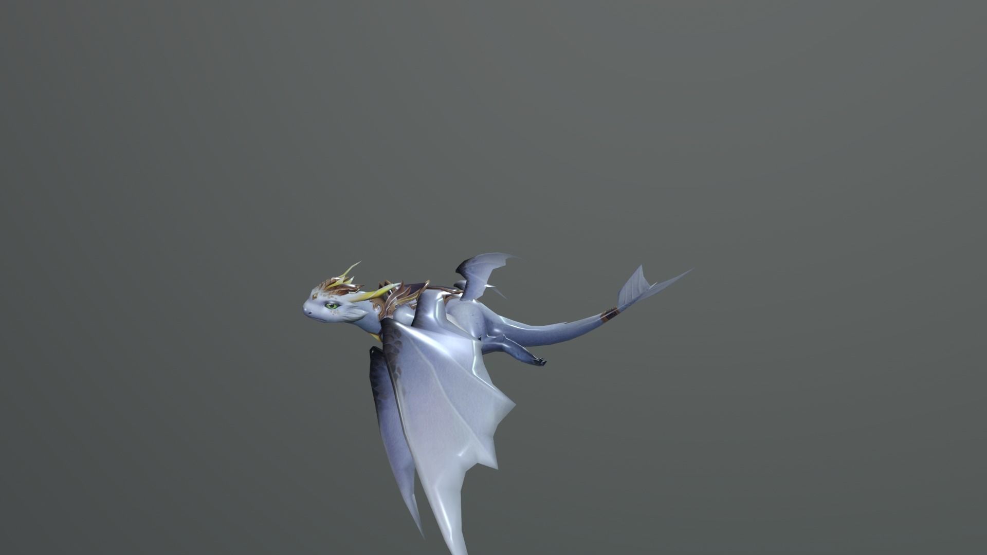 Baby Dragon Train Low-poly 3D model_4
