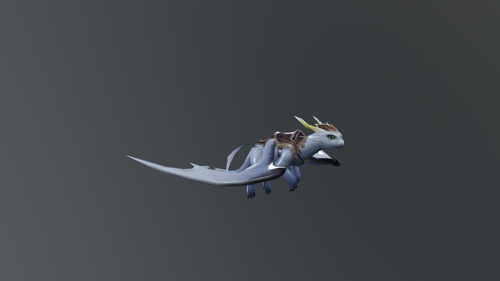 Baby Dragon Train Low-poly 3D model_1