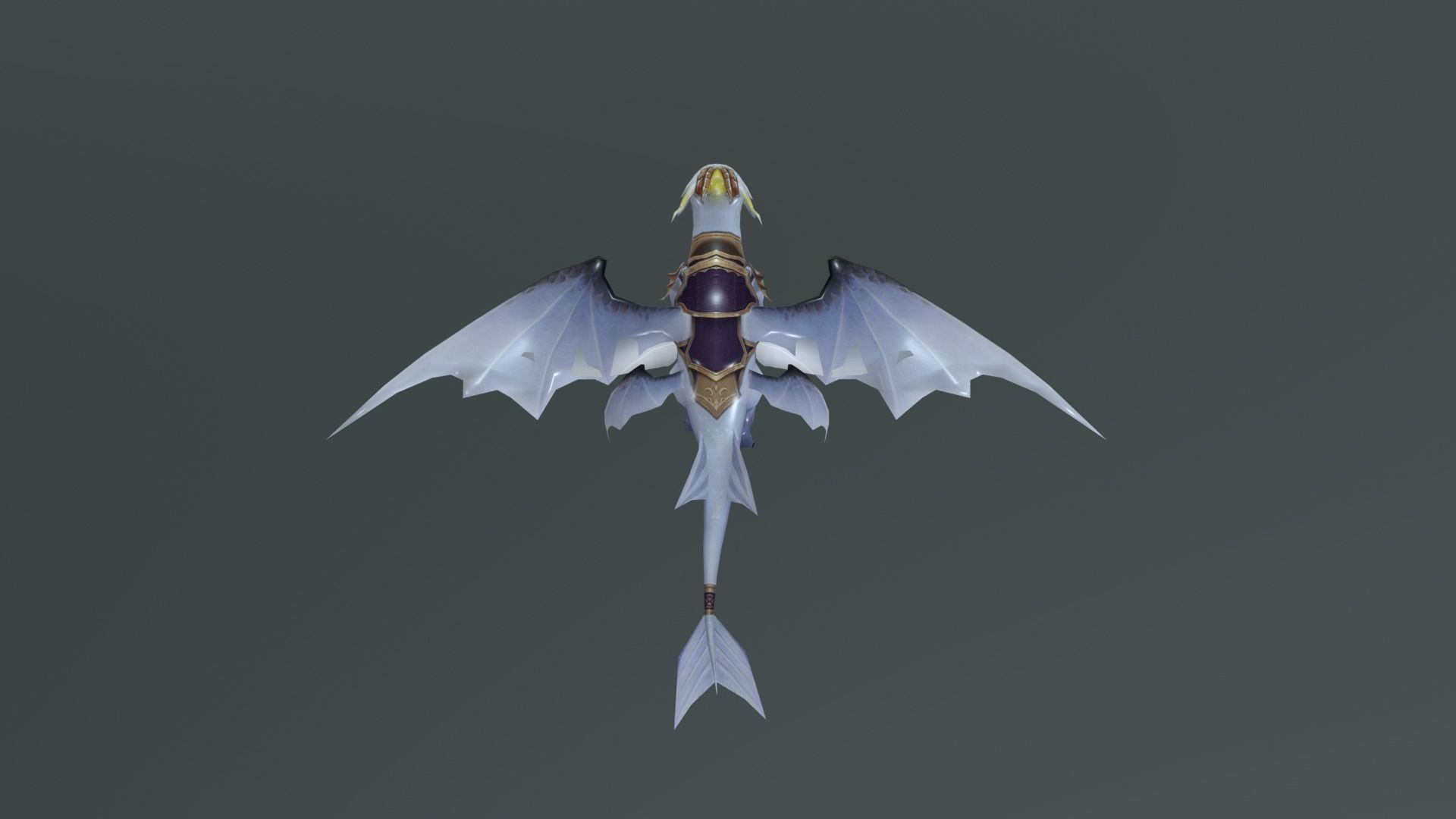 Baby Dragon Train Low-poly 3D model_2