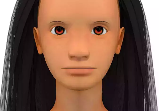 Girl with black hair