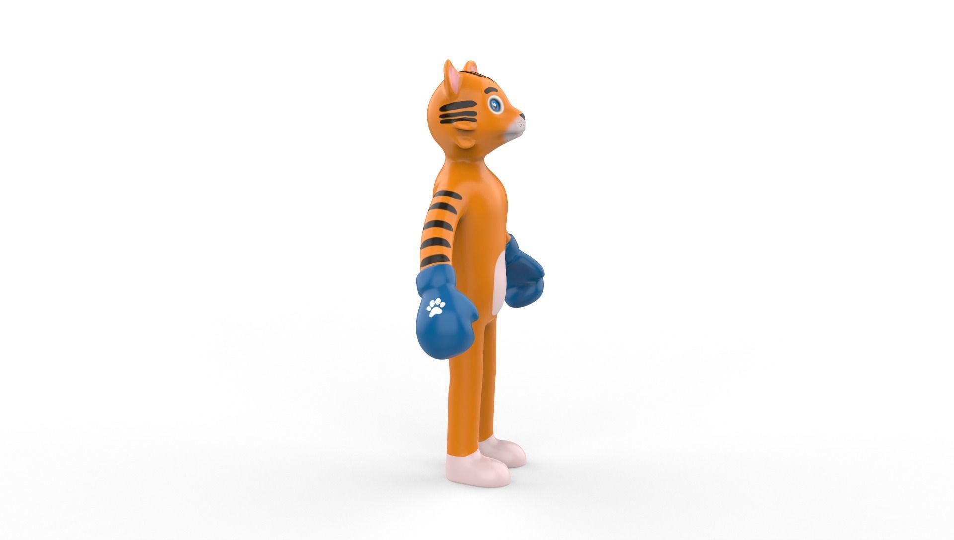 Boxing Tiger Animal Animated Low-poly 3D model_18