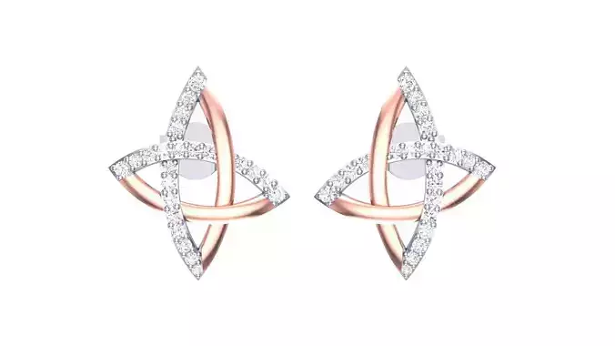 Women Diamond Earrings stl obj gltf glb 3mf renders details