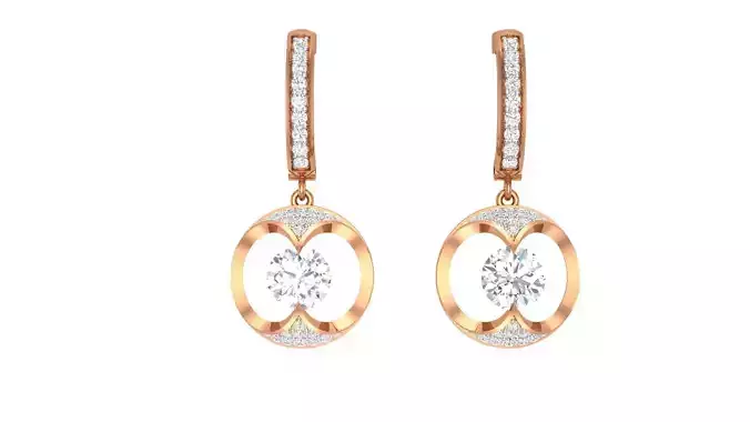 Women Diamond Earrings stl obj gltf glb 3mf renders details