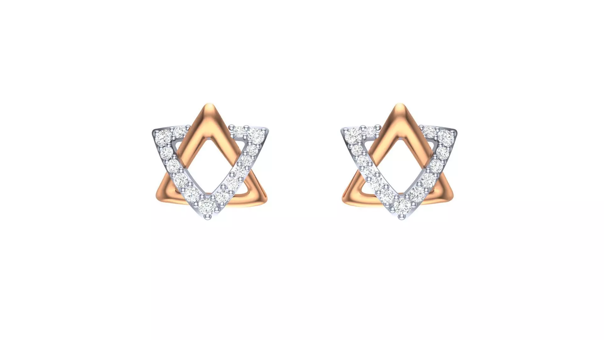 Women Diamond Earrings stl obj gltf glb 3mf renders details 3D print model