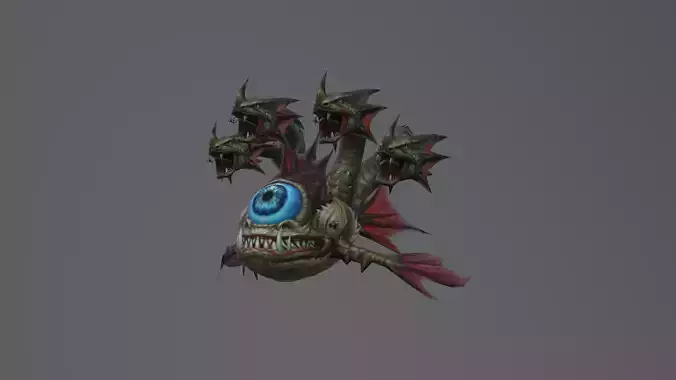Monster Fish Dragon Low-poly 3D model