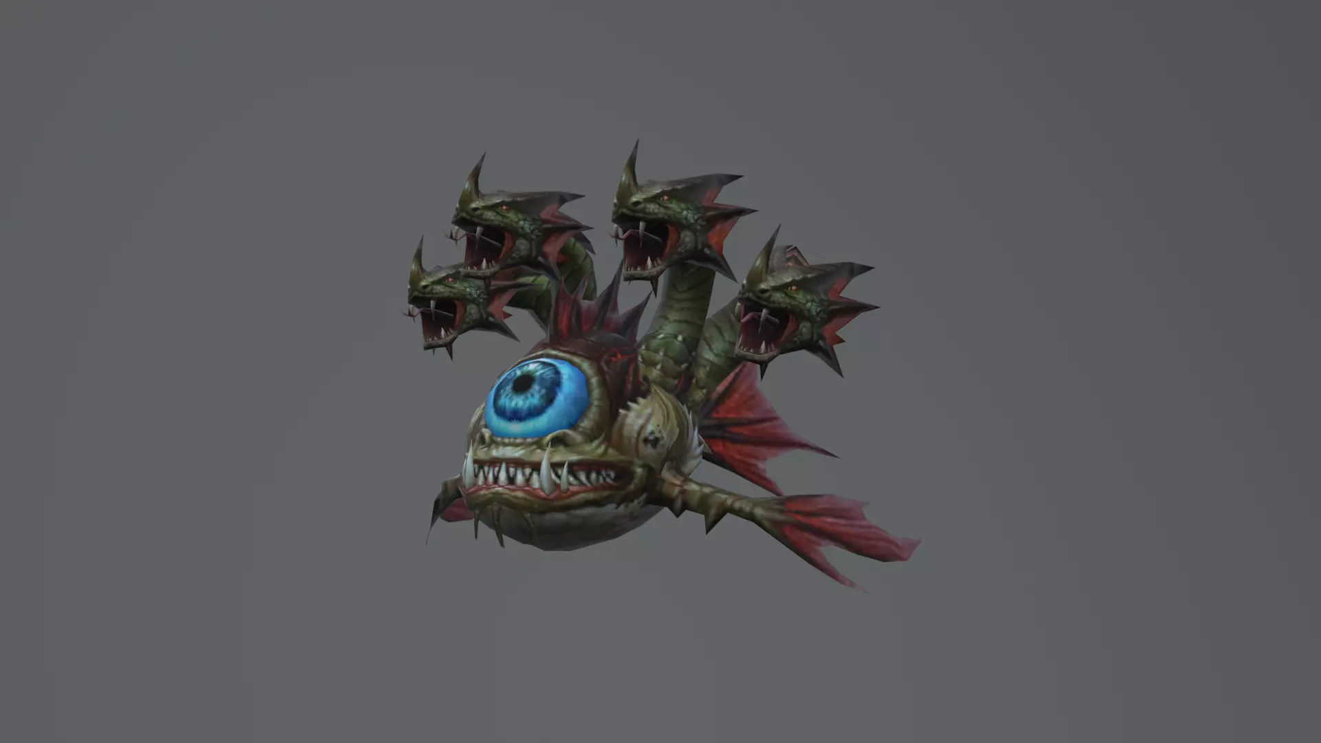 Monster Fish Dragon Low-poly 3D model_0