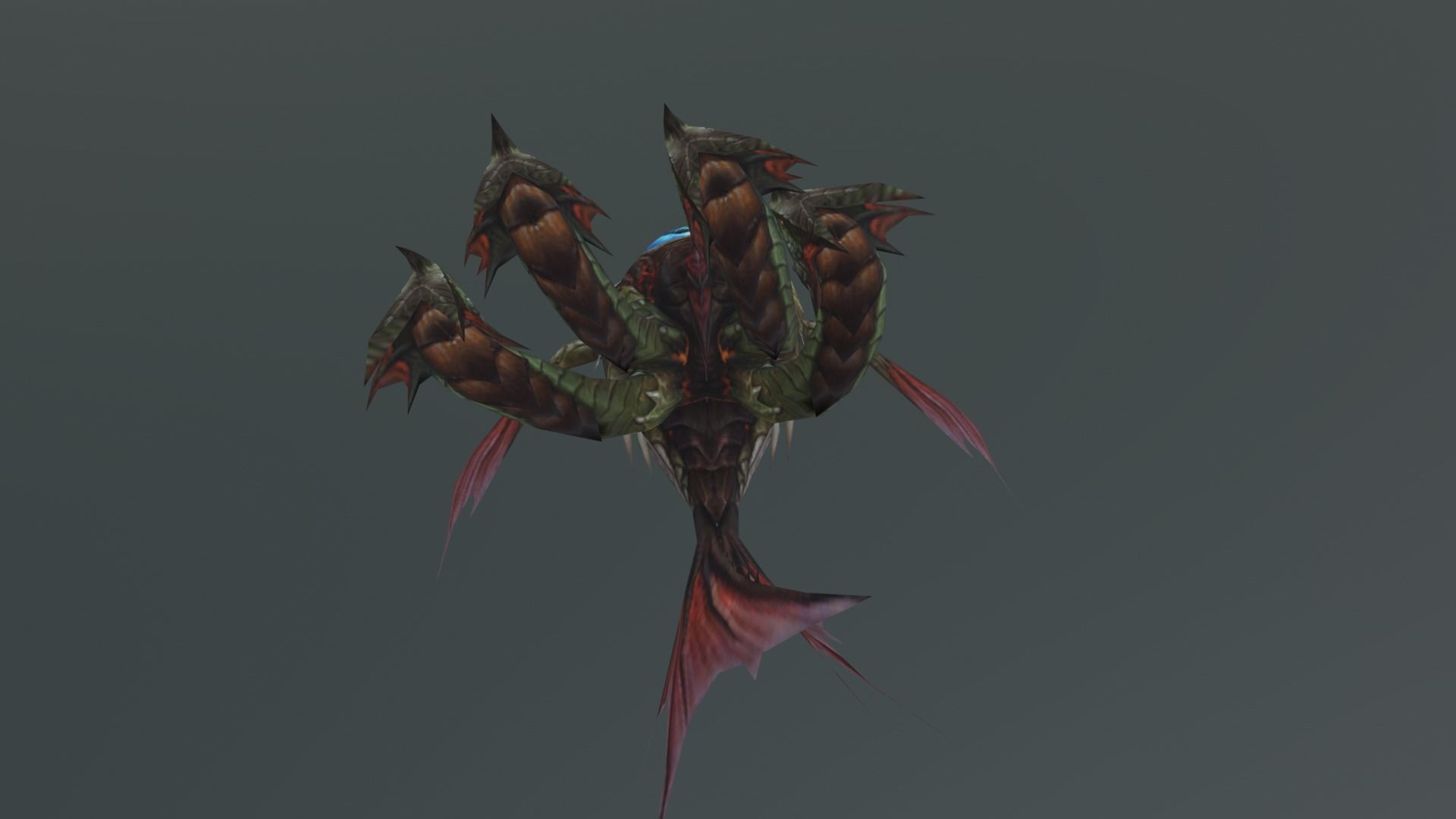 Monster Fish Dragon Low-poly 3D model_4