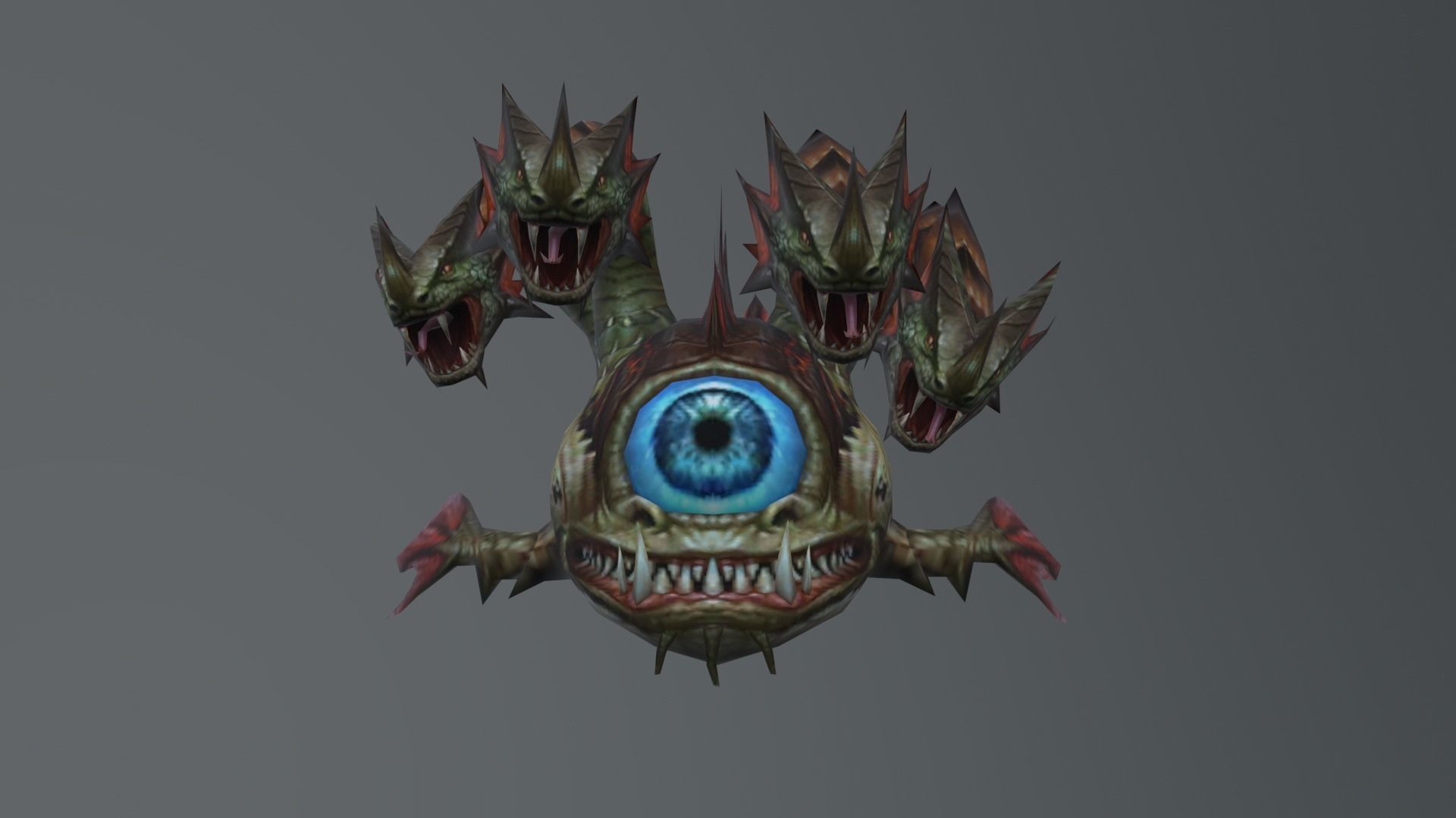 Monster Fish Dragon Low-poly 3D model_2