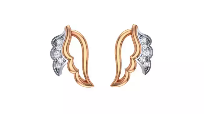 Women Diamond Earrings stl obj gltf glb 3mf renders details