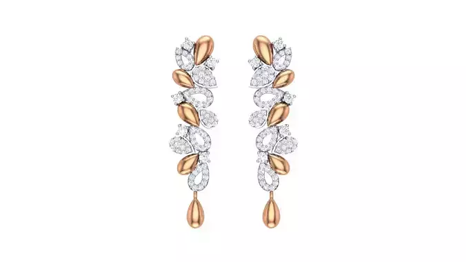 Women Diamond Earrings stl obj gltf glb 3mf renders details