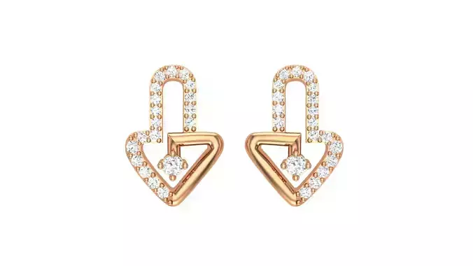 Women Diamond Earrings stl obj gltf glb 3mf renders details