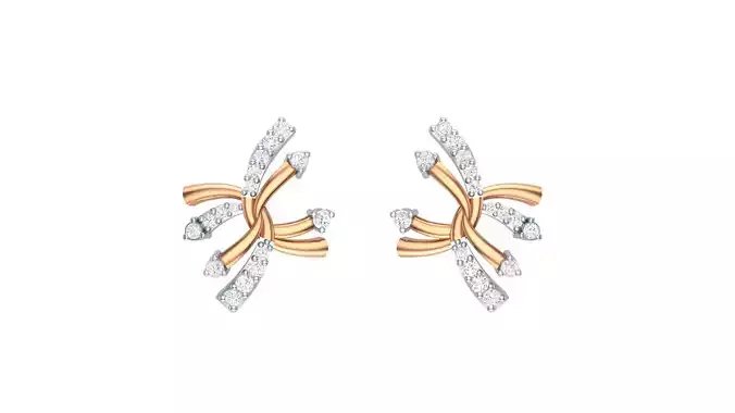Women Diamond Earrings stl obj gltf glb 3mf renders details