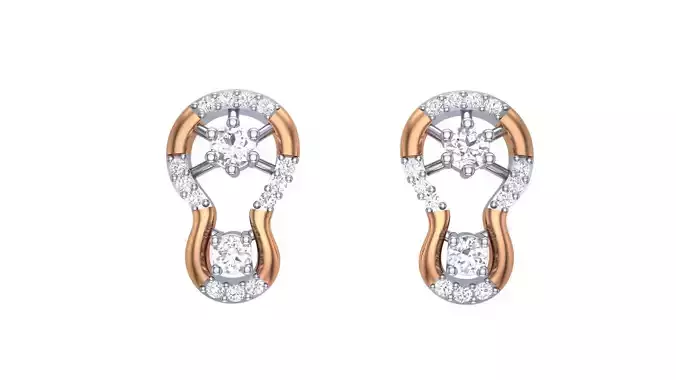Women Diamond Earrings stl obj gltf glb 3mf renders details