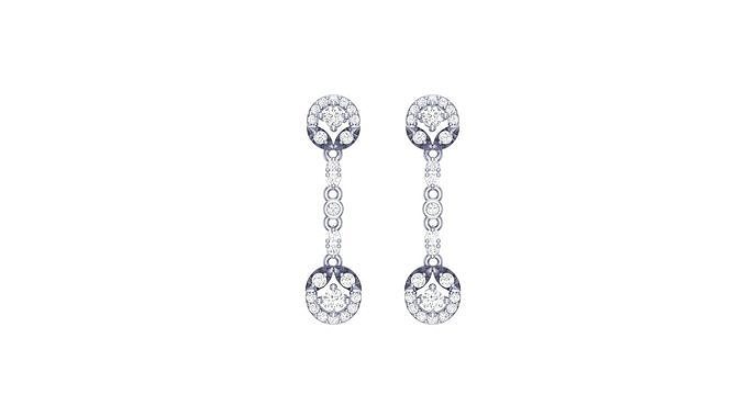 Women Diamond Earrings stl obj gltf glb 3mf renders details 3D print model