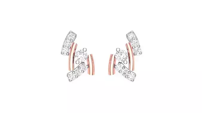 Women Diamond Earrings stl obj gltf glb 3mf renders details