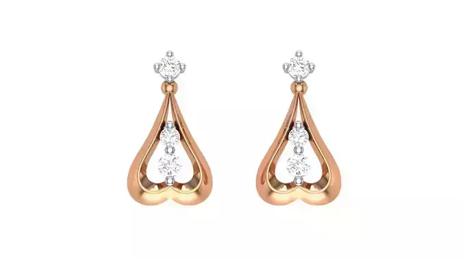 Women Diamond Earrings stl obj gltf glb 3mf renders details