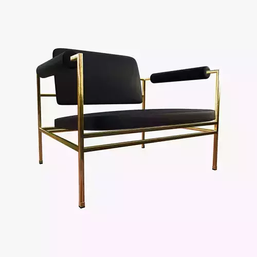 Metal and leather armchair by AZ Arch