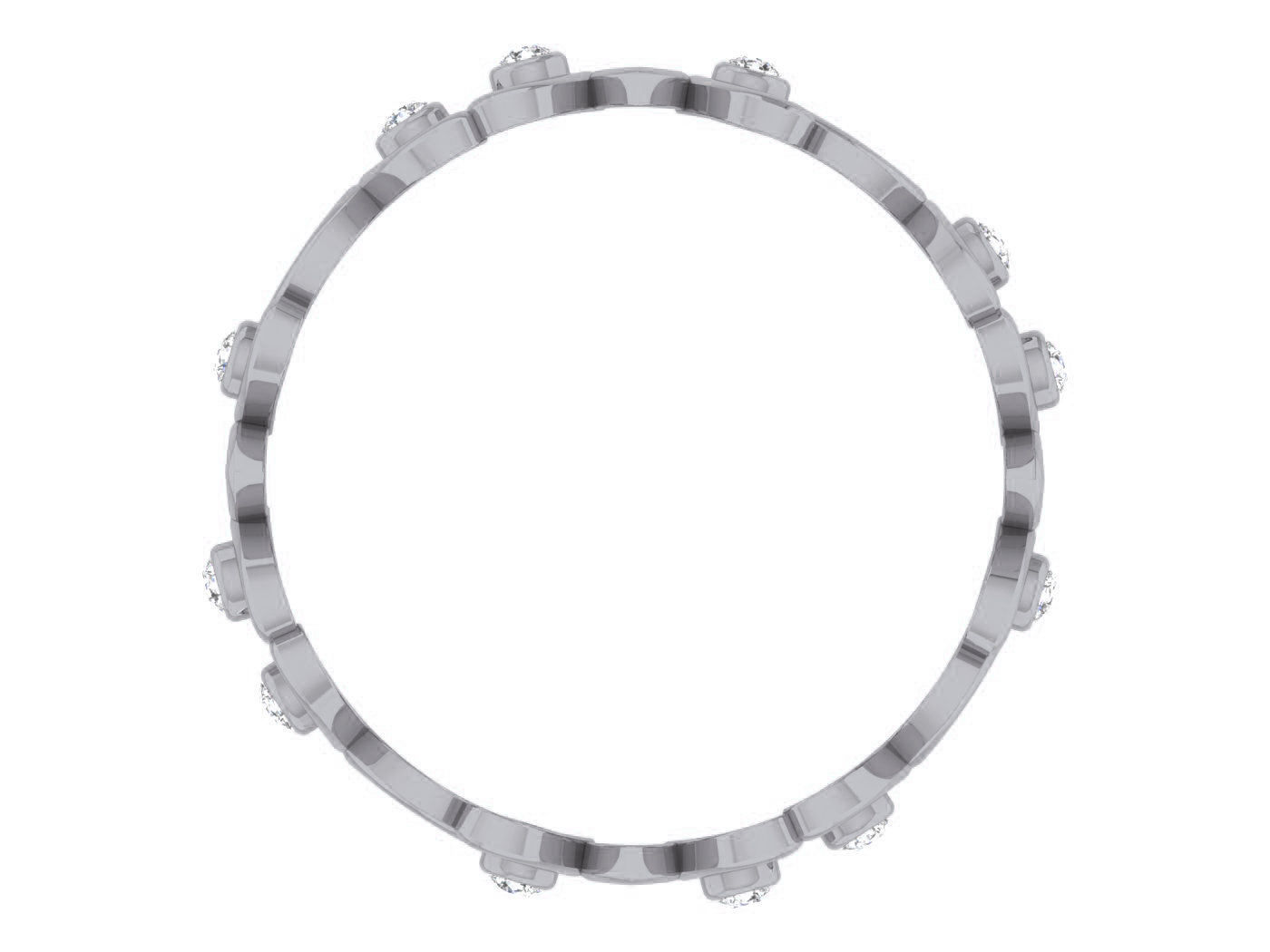 Diamond band ring 3dm stl obj gltf glb 3mf renders details 3D print model_6