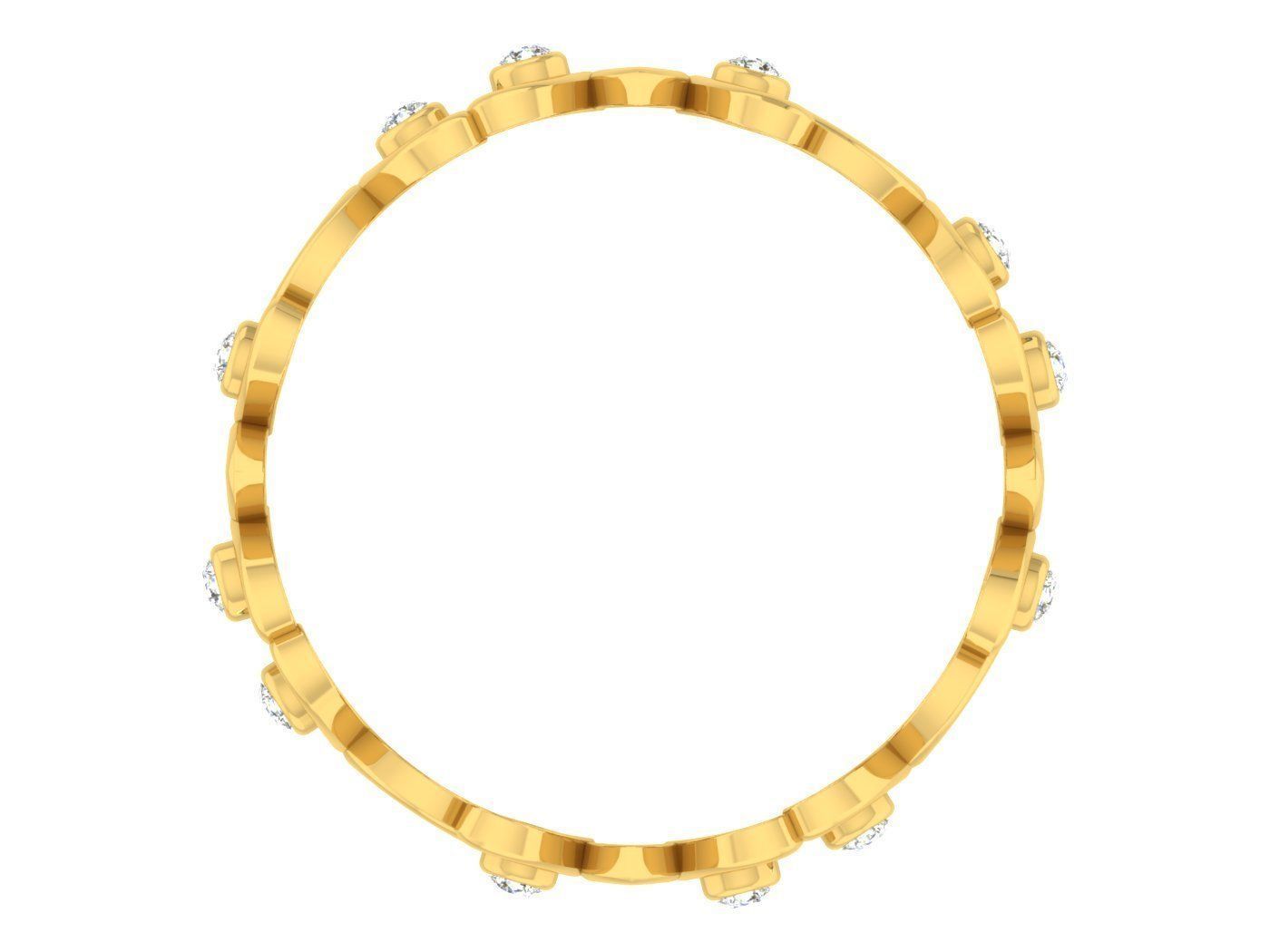 Diamond band ring 3dm stl obj gltf glb 3mf renders details 3D print model_3