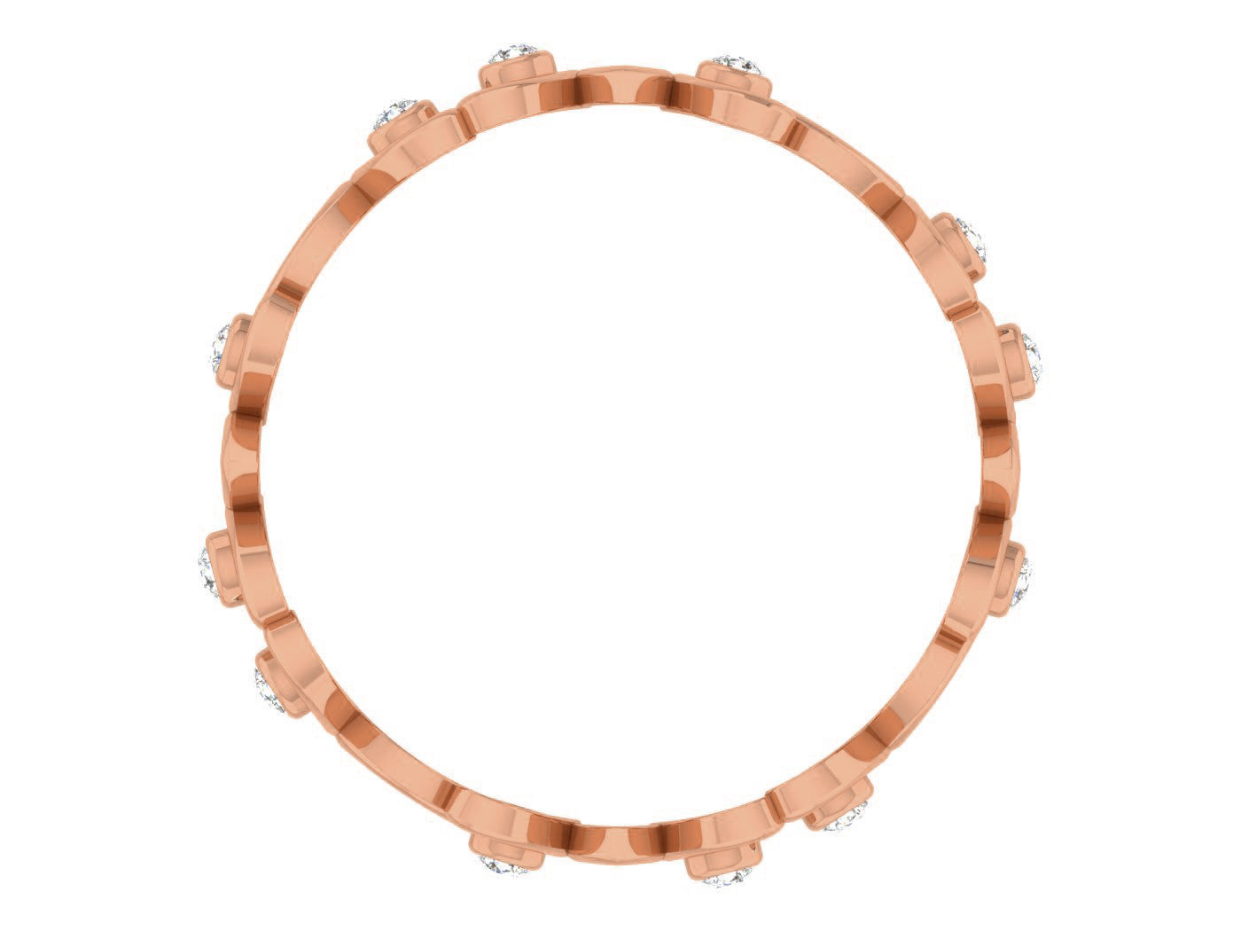 Diamond band ring 3dm stl obj gltf glb 3mf renders details 3D print model_5