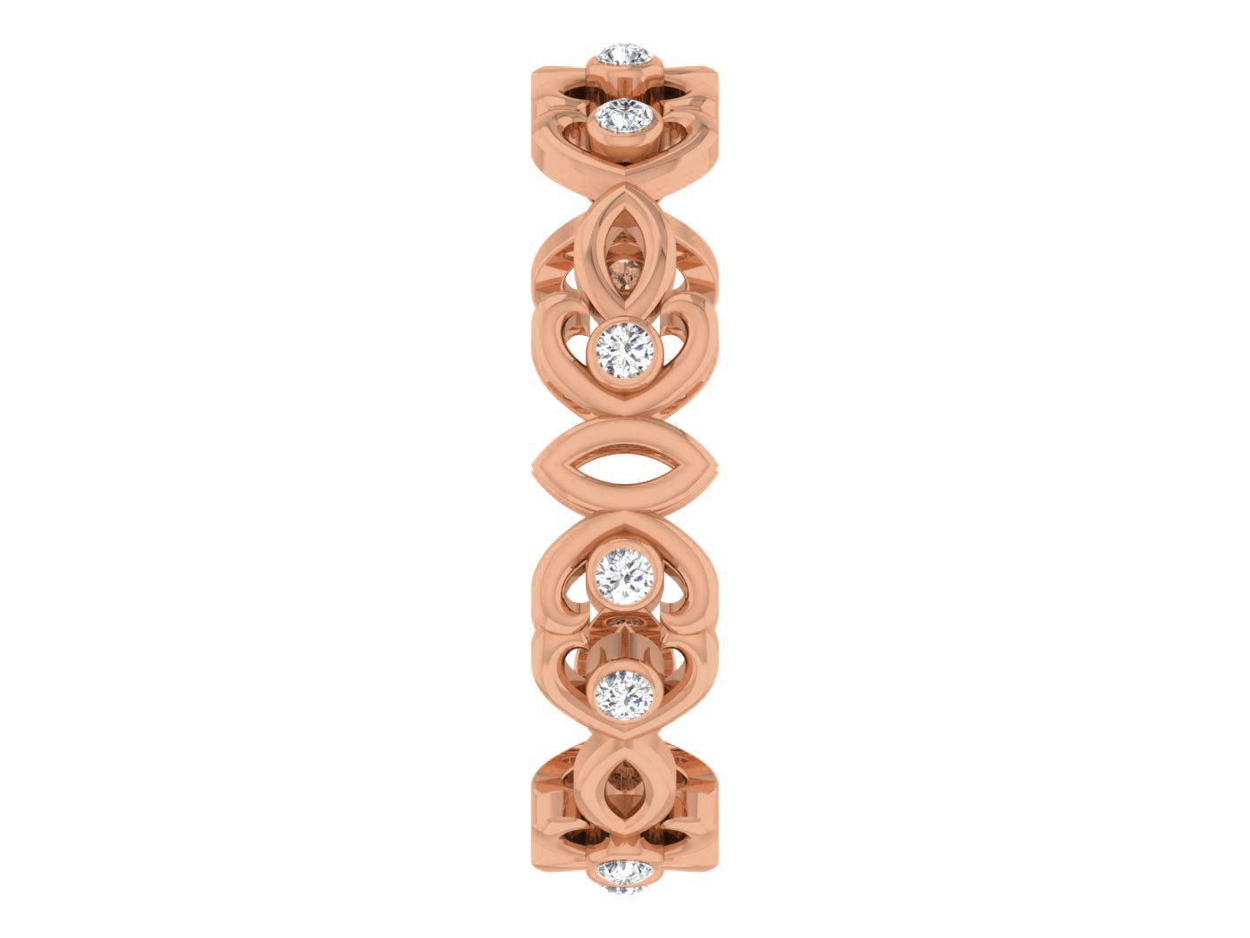 Diamond band ring 3dm stl obj gltf glb 3mf renders details 3D print model_8