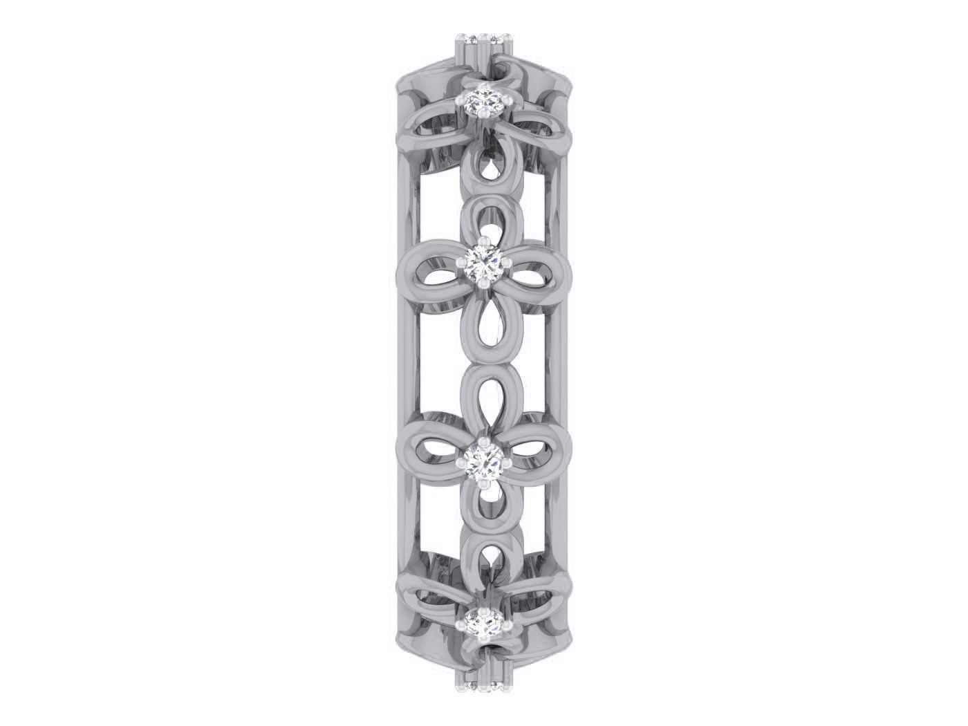 Diamond band ring 3dm stl obj gltf glb 3mf renders details 3D print model_9