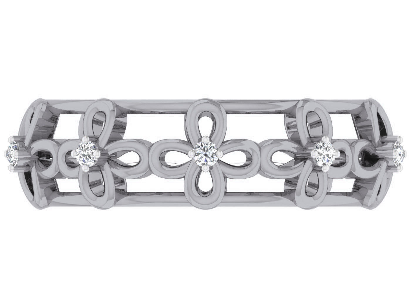 Diamond band ring 3dm stl obj gltf glb 3mf renders details 3D print model_12