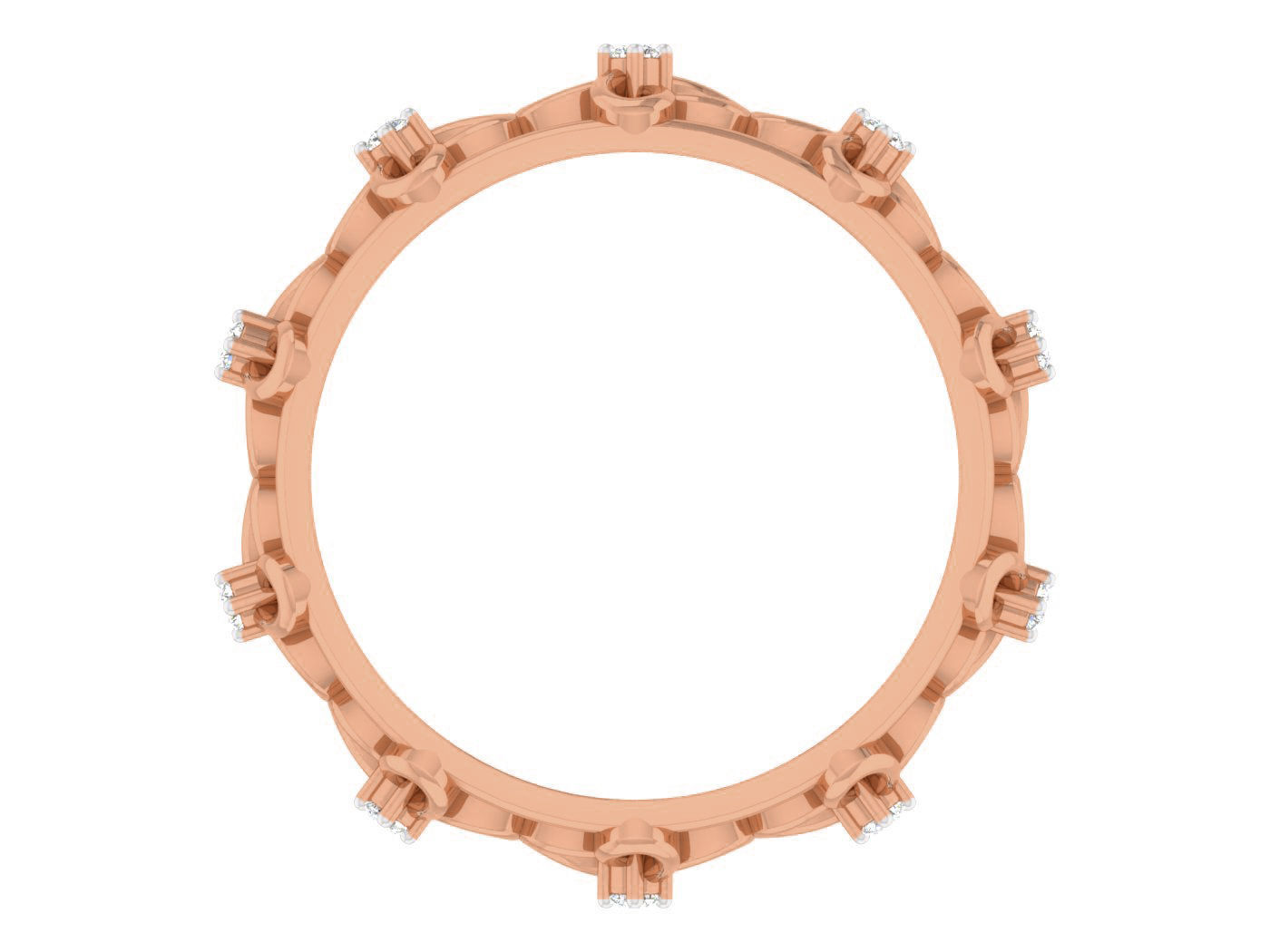 Diamond band ring 3dm stl obj gltf glb 3mf renders details 3D print model_6