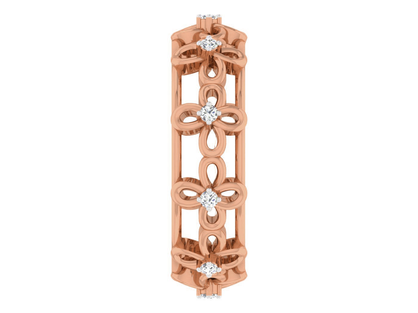 Diamond band ring 3dm stl obj gltf glb 3mf renders details 3D print model_8