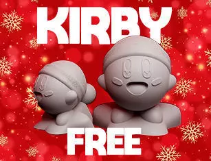KIRBY CHRISTMAS FREE Free 3D print model_0