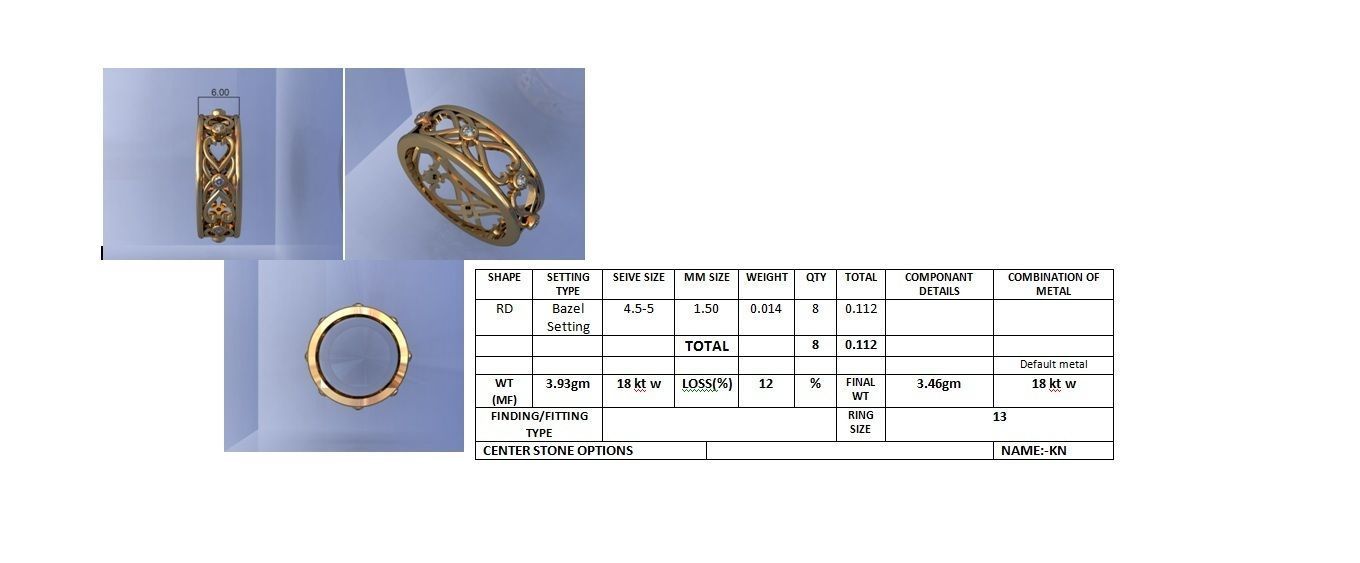 Diamond band ring 3dm stl obj gltf glb 3mf renders details 3D print model_3