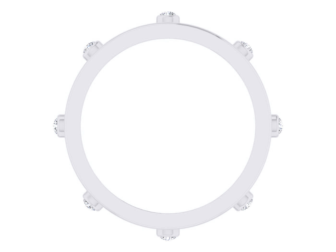 Diamond band ring 3dm stl obj gltf glb 3mf renders details 3D print model_4