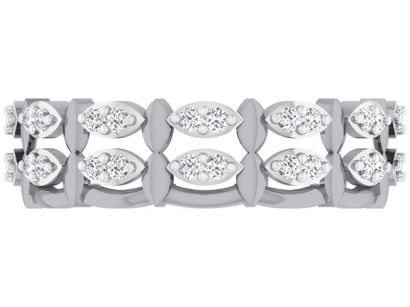 Diamond band ring 3dm stl obj gltf glb 3mf renders details 3D print model_11