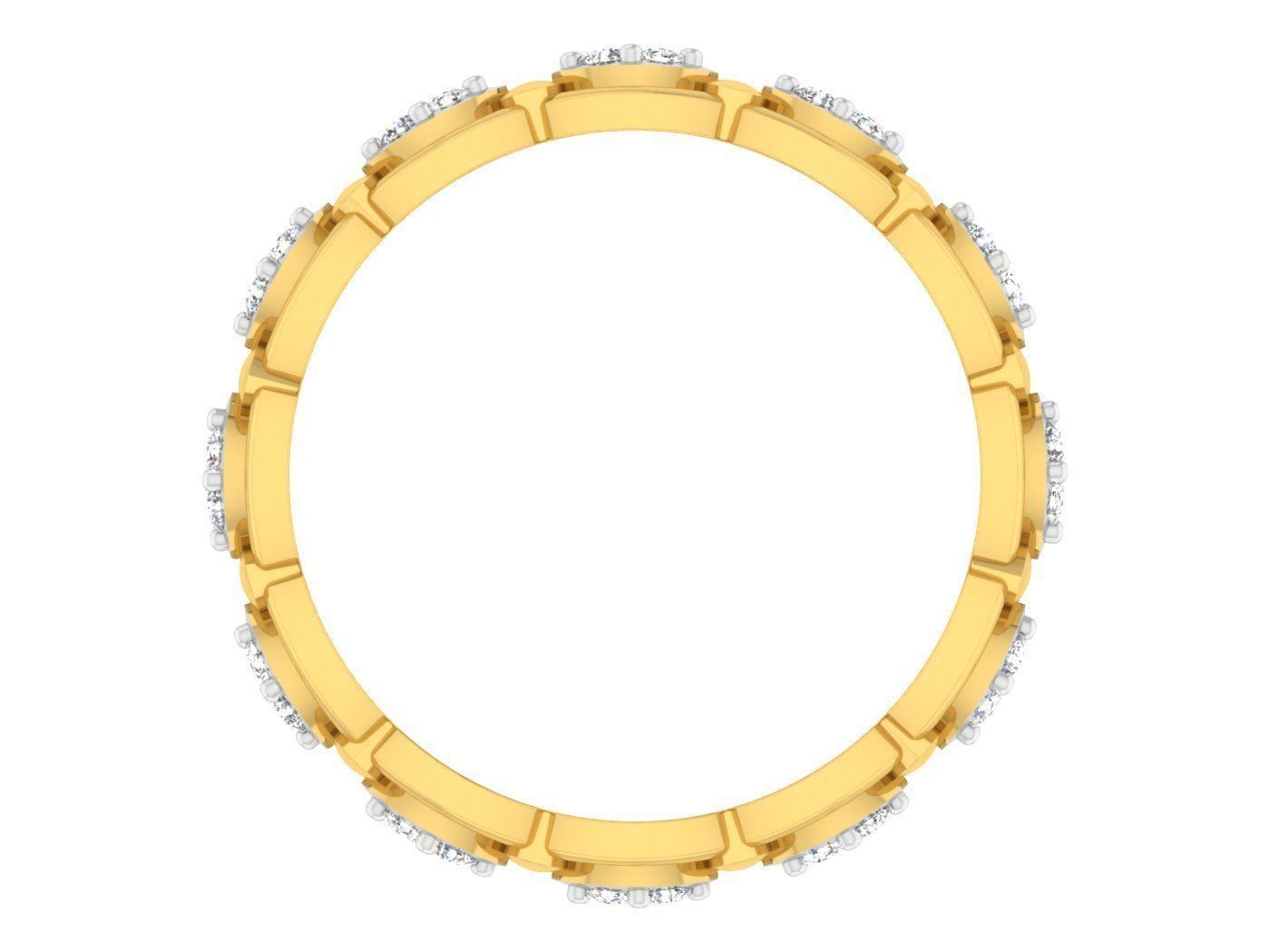 Diamond band ring 3dm stl obj gltf glb 3mf renders details 3D print model_4