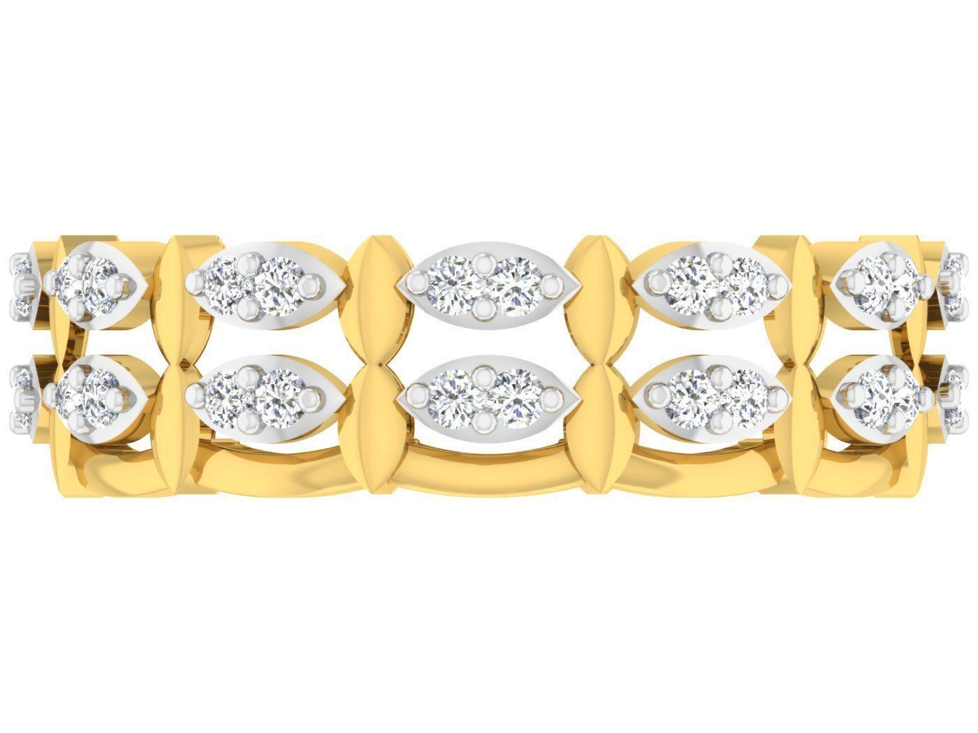 Diamond band ring 3dm stl obj gltf glb 3mf renders details 3D print model_10