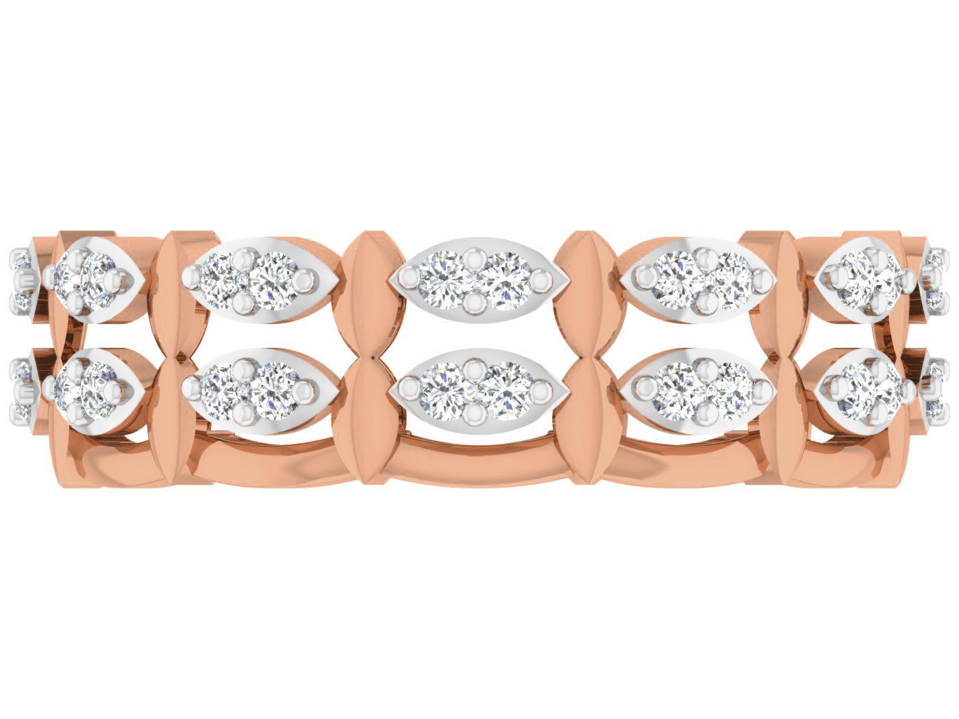 Diamond band ring 3dm stl obj gltf glb 3mf renders details 3D print model_12