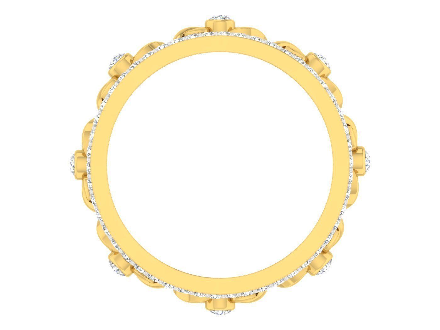 Diamond band ring 3dm stl obj gltf glb 3mf renders details 3D print model_4