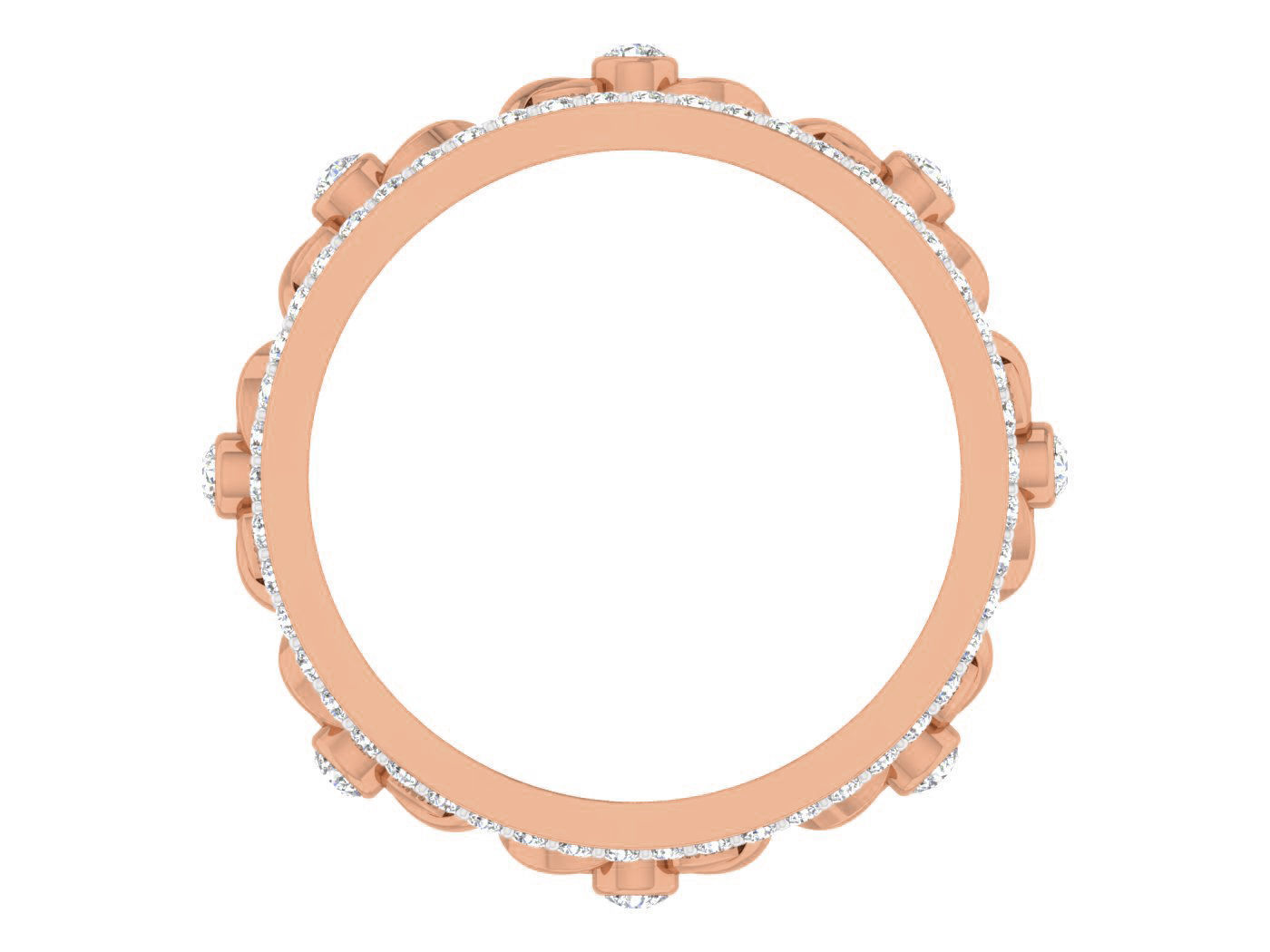 Diamond band ring 3dm stl obj gltf glb 3mf renders details 3D print model_6